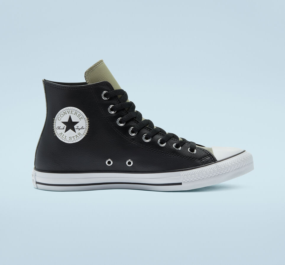 Chuck Taylor All Star Faux Leather Black/Light Field Surplus