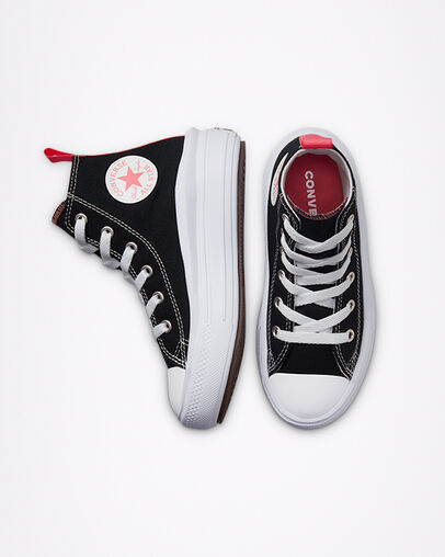 Chuck Taylor All Star Move Platform Nero/Sale rosa/Bianco, Top and Side View