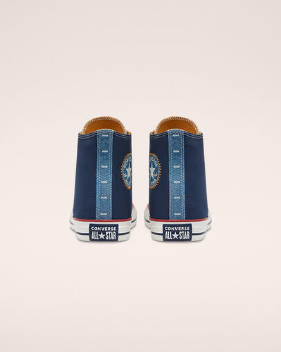 Indigo Boro Chuck Taylor All Star Azul marino medianoche/Blanco vintage, Heel View