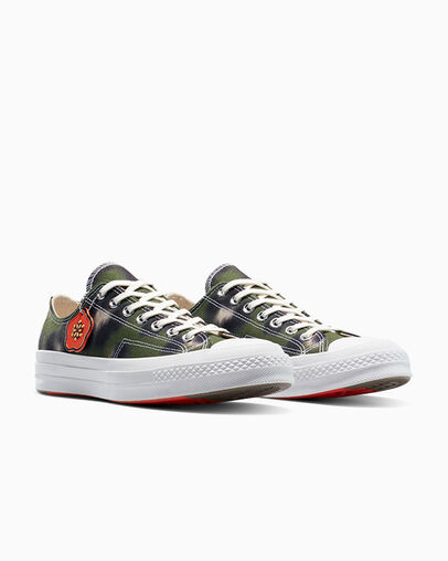 Converse x Kenzo Chuck 70 Cypress/Black/White, Top and Side View