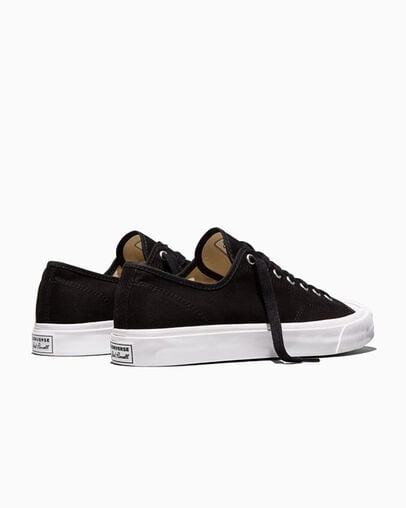 Jack Purcell Canvas Black/White/Black, Heel View
