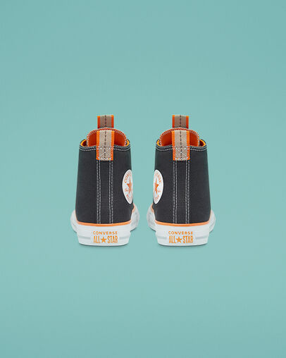 Converse Color Chuck Taylor All Star Viento de tormenta/Naranja magma/Blanco, Heel View