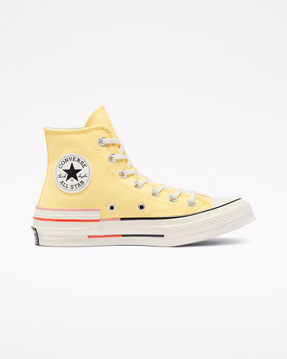 Colorblock Chuck 70 Jaune impulsion/Quartz rose/Écru, Outer Side View