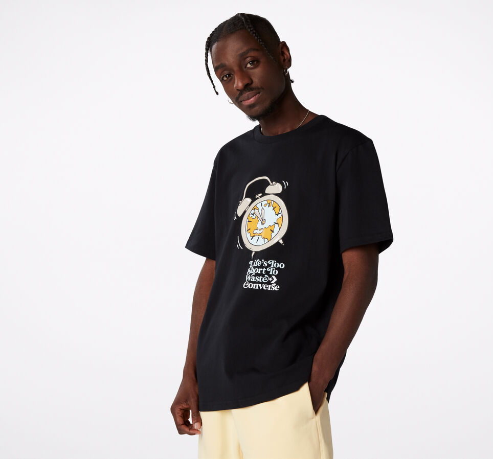 Camiseta gr&aacute;fica Life's Too Short Negro Converse