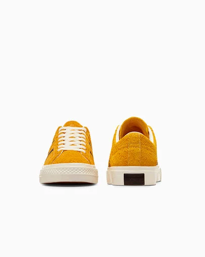 One Star Academy Pro Suede Sunflower Gold/Black/Egret, Heel View