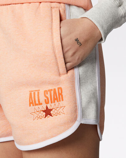 Twisted Varsity Short Fuel Orange Heather Multi, Detail View