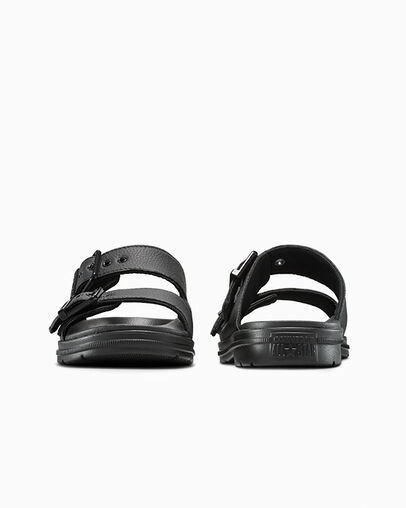 Chuck Taylor All Star Lugged Flatform Sandal Black/Black/Black, Heel View