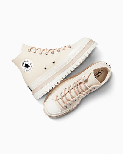 Chuck 70 LTD Lugged Platform Trek Evo natural, Angled View