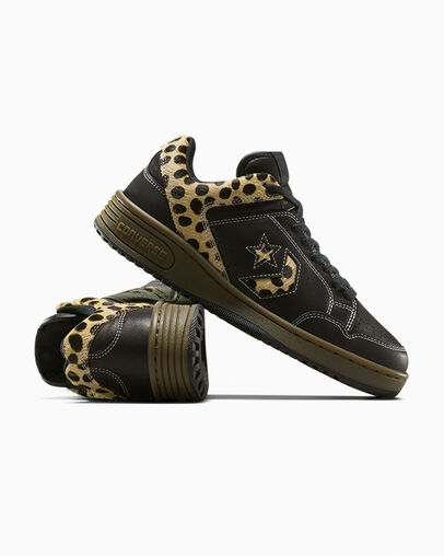 Converse Weapon Pony Hair Noir/Marron/Brun clair, Detail Angle View