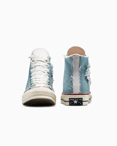 Chuck 70 Frayed Denim Frayed Denim, Heel View