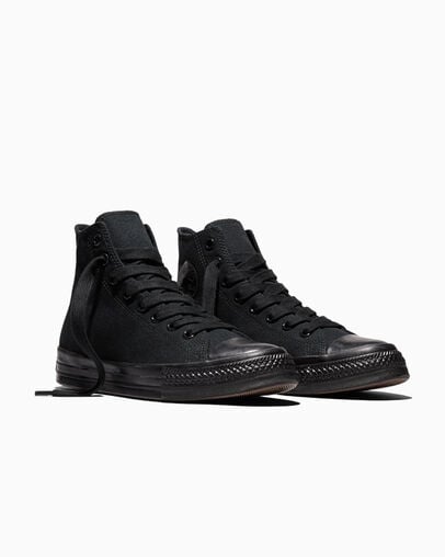 Chuck Taylor Throwback Black/Black/Black, Top and Side View