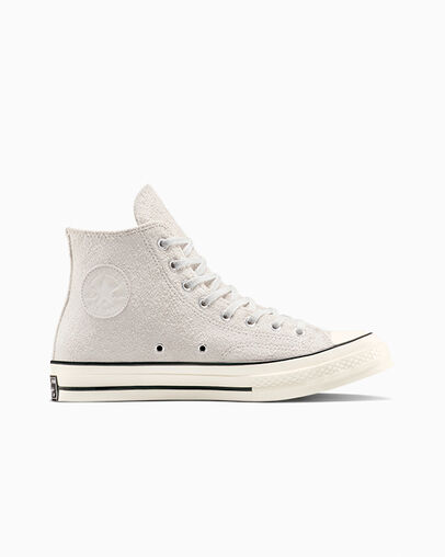 Chuck 70 Suede Barely Grey/Barely Grey/Egret, Outer Side View