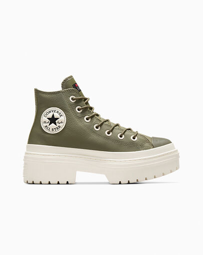 Chuck Taylor All Star Lugged Heel Platform Waterproof Utility/Garza/Negro, Outer Side View