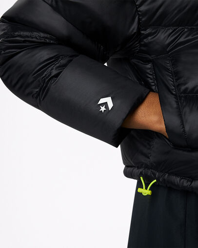 Nouvelle veste en duvet Silo Short Noir Converse, Detail View