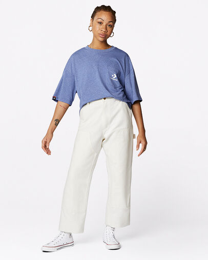 Embroidered Pocket T-Shirt Washed Indigo