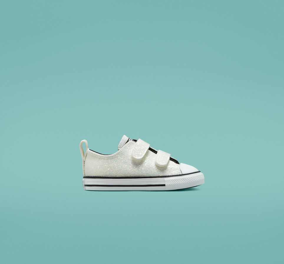 Chuck Taylor All Star Easy-On Iridescent Glitter Argent/Noir/Blanc