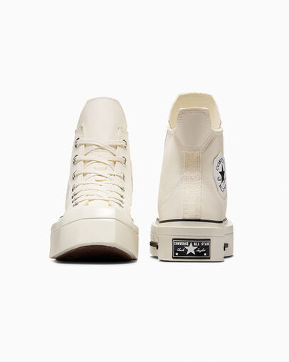 Chuck 70 De Luxe Squared Garza/Negro/Garza, Heel View