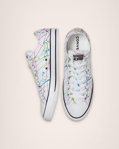Archive Paint Splatter Chuck Taylor All Star Bianco/Multi/Bianco, Top and Side View