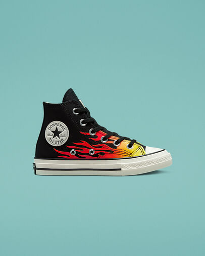 Chuck 70 Archive Flames Black/Enamel Red/Egret, Outer Side View