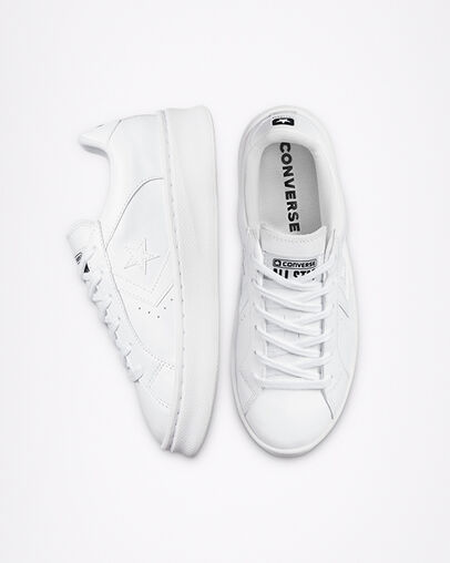 Pro Leather Lift Platform White/White/White, Top and Side View