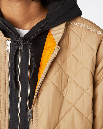 Sudadera con capucha con cremallera completa Utility Fleece Negro Converse