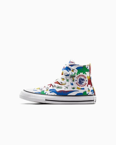 Chuck Taylor All Star Easy-On Dino Party White/Totally Blue/Enamel Red, Inner Side View