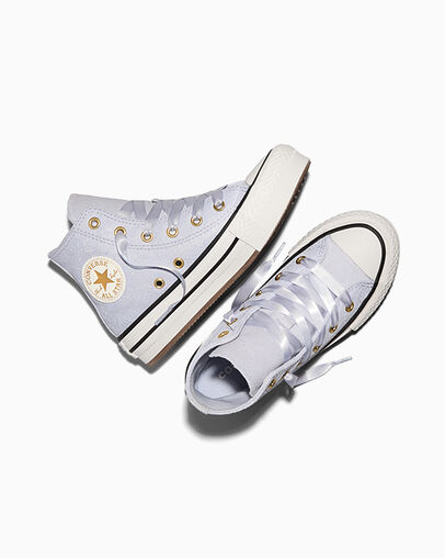 Converse Chuck Taylor All Star Lift Platform Lace Almost Lavender/Gold — foto 7