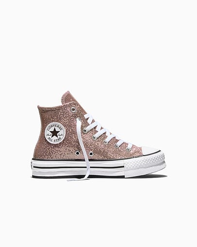Chuck Taylor All Star EVA Lift Platform Glitter Apricot Red/White/Black, Outer Side View