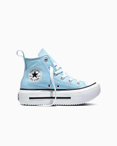 Chuck Taylor All Star Lift Double Stack Clear Skies/White/Black, Outer Side View