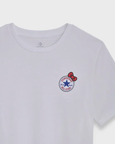 Converse x Hello Kitty And Friends Chuck Taylor Patch T-Shirt White 10A, Full Body View