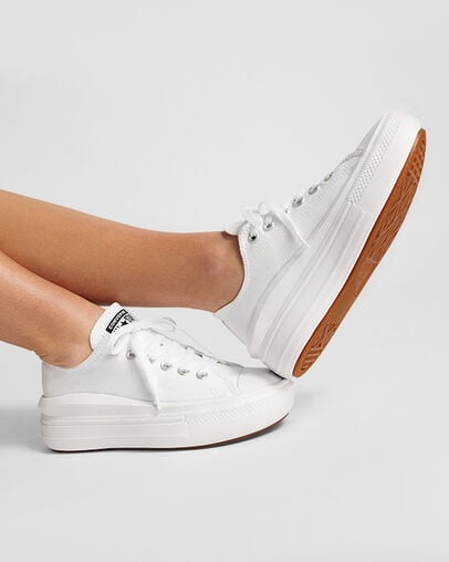 Canvas Color Chuck Taylor All Star Move Blanco/Blanco/Blanco, Reflective View