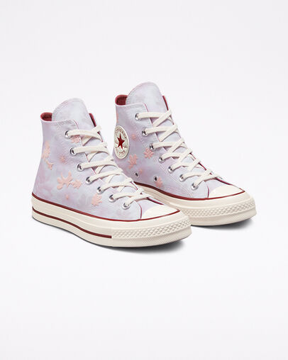 Chuck 70 Embroidered Desert Floral Egret/Barely Rose/Cedar, Angled View