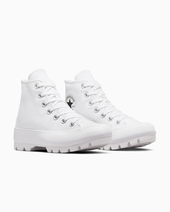 platform converse lugged white