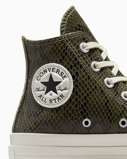 Chuck 70 Snakeskin Print Campo extra claro/Garza, Detail Angle View