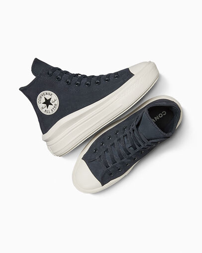 Chuck Taylor All Star Move Platform Colorful Suede Shadow Woods/Egret/Black, Angled View