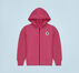 Sudadera con capucha con cremallera completa y parche Chuck Taylor Rosa mod