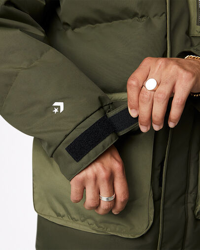 Premium Mid Down Jacket Cargo Khaki
