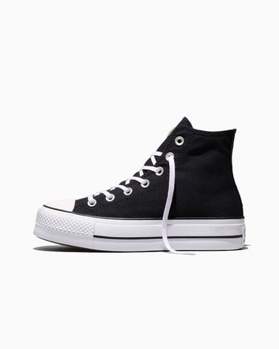 Chuck Taylor All Star Platform Zwart/Wit/Wit, Inner Side View