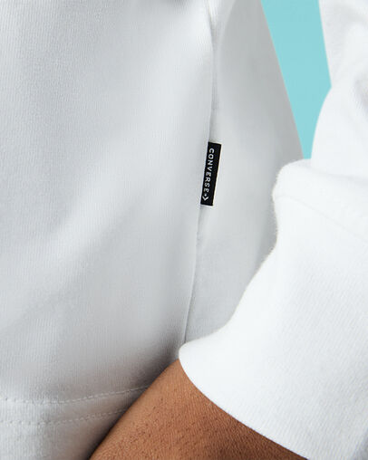 All Star Long Sleeve Tee White, Detail View