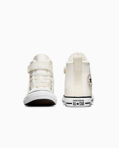 Chuck Taylor All Star Easy On Leather Egret/White/Black, Heel View