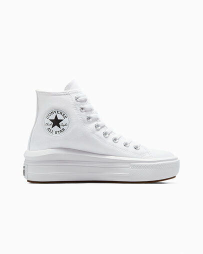 Chuck Taylor All Star Move Bianco/Avorio naturale/Nero, Outer Side View