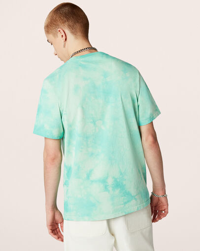 Tee-shirt Marble Cut and Sew Turquoise outremer, Back View