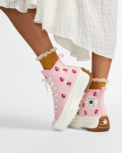run star hike converse embroidered floral