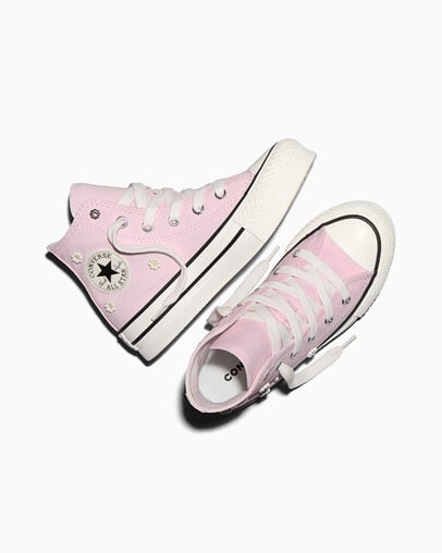 Chuck Taylor All Star Lift Platform Beaded New Found Bloom/Vintage White, Angled View