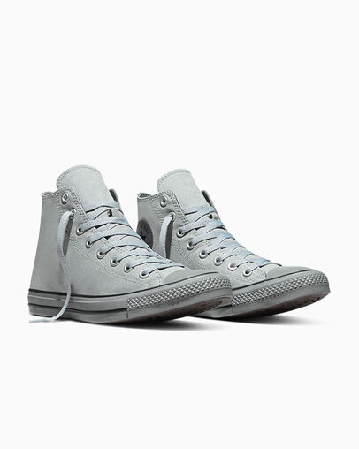 Chuck Taylor All Star Color Pop Grey Area/Darker Grey/Black, Top and Side View