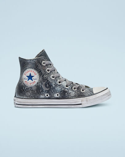 Chuck Taylor All Star Zodiac Leather Black Zodiac, Outer Side View