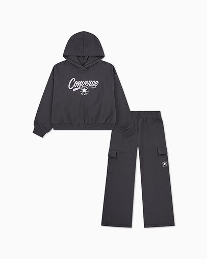 Hoodie and Cargo Pants 2-Piece Set Dark Matter, Front View