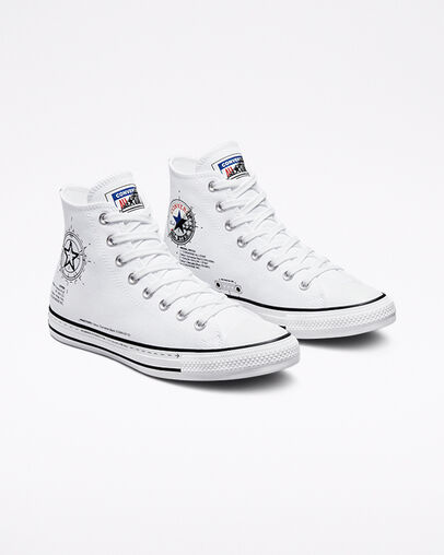Future Utility Chuck Taylor All Star White/High Risk Red, Angled View