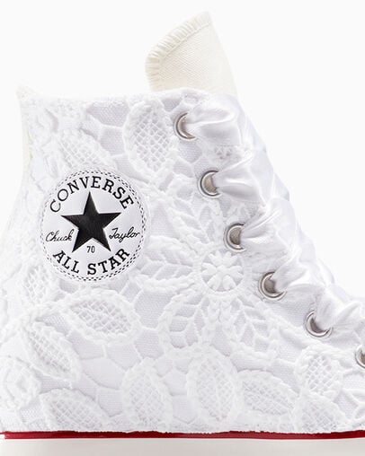 Dentelle Blanche Converse Dentelle Femme Baskets En Dentelle