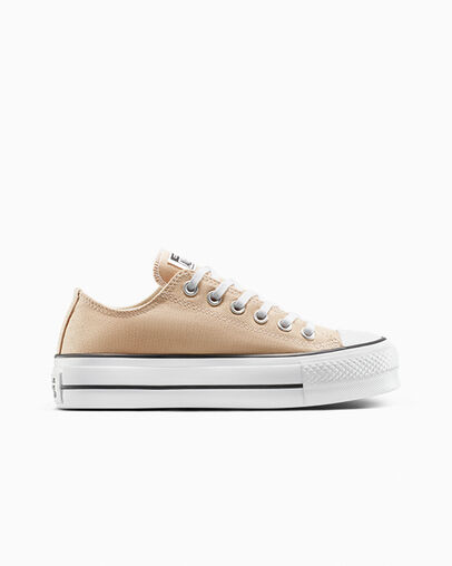 Chuck Taylor All Star Platform Canvas Duna de playa/Blanco/Negro, Outer Side View